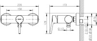 Смеситель для душа Bravat Palace F9172217CP-01-RUS