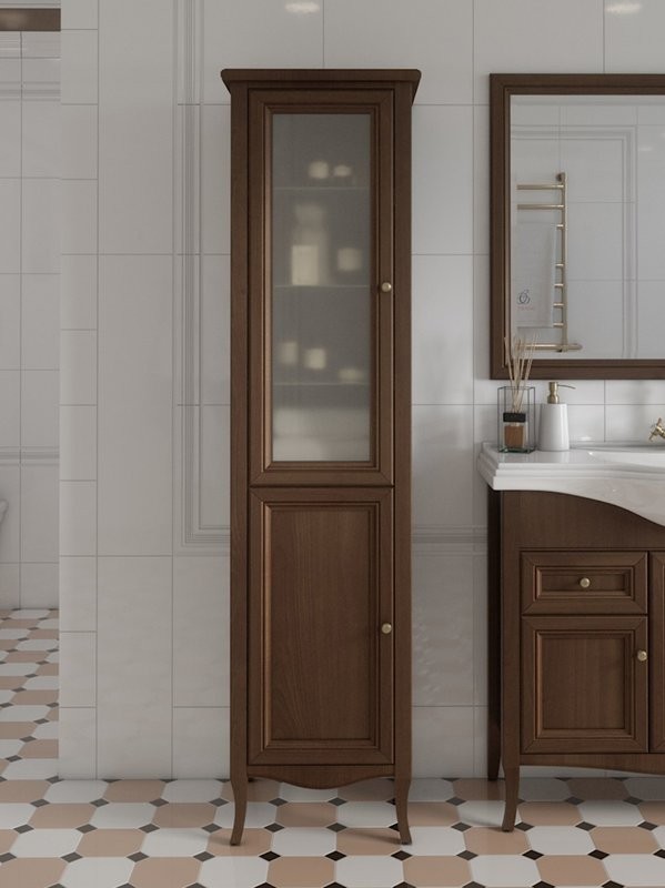 Шкаф-пенал для ванной Caprigo Лион 45 L орех античный