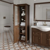 Шкаф-пенал для ванной Caprigo Лион 45 L орех античный Шкаф-пенал для ванной Caprigo Лион 45 L орех античный