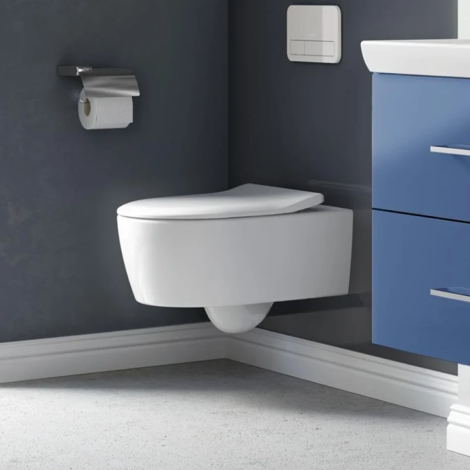 Комплект  Унитаз подвесной Villeroy & Boch Avento 5656RS01 альпийский белый, безободковый + Система инсталляции для унитазов Villeroy & Boch 92242700