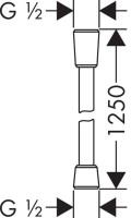 Душевой шланг Hansgrohe Isiflex 28272000