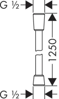 Душевой шланг Hansgrohe Isiflex 28272000 Душевой шланг Hansgrohe Isiflex 28272000