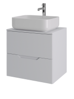 Тумба с раковиной Orange Line 60 подвесная, 2 ящика, матовая белая с раковиной B05-500W