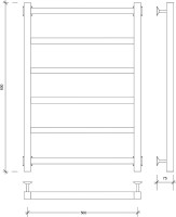 Полотенцесушитель водяной Secado Корато 1 80х50 80x55 см, хром, лесенка