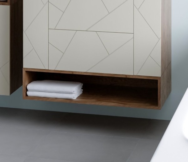 Полка Бриклаер Кристалл 90 под тумбу, дуб крафт табачный