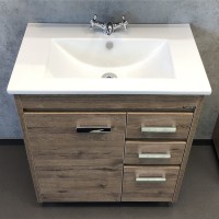 Тумба с раковиной Comforty Марио 75 напольная, темный дуб