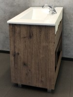 Тумба с раковиной Comforty Марио 75 напольная, темный дуб