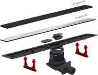 Душевой трап (лоток) Pestan Confluo Frameless Line 450 black glass