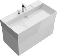 Тумба с раковиной KERAMA MARAZZI Logica 90 подвесная, белоснежная, с отверстием под дозатор