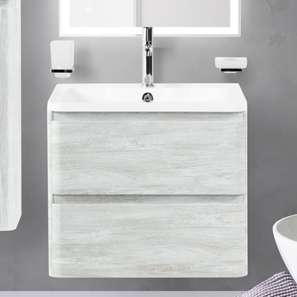 Тумба с раковиной BelBagno Albano 70 подвесная, rovere vintage bianco