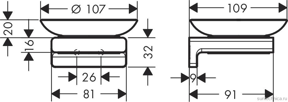 Мыльница Hansgrohe AddStoris 41746000 хром