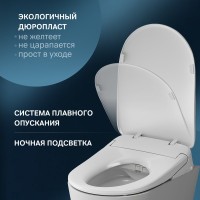 Умный унитаз подвесной AM.PM Func C8F1702SC безободковый, с микролифтом