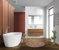 Тумба с раковиной BelBagno Albano 120 подвесная, rovere rustico, белая глянцевая раковина