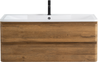 Тумба с раковиной BelBagno Albano 120 подвесная, rovere rustico, белая глянцевая раковина
