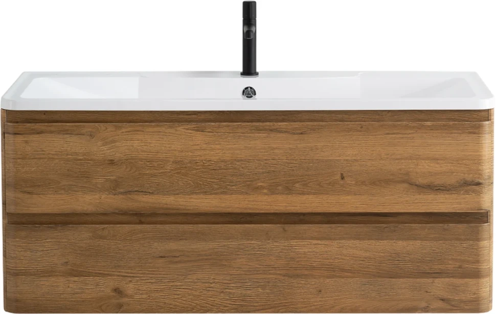 Тумба с раковиной BelBagno Albano 120 подвесная, rovere rustico, белая глянцевая раковина