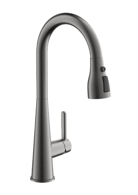 Смеситель для кухни BELZ B816 B74816-3 оружейная сталь