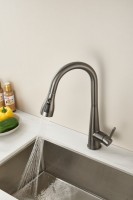 Смеситель для кухни BELZ B816 B74816-3 оружейная сталь