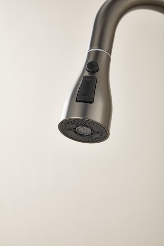 Смеситель для кухни BELZ B816 B74816-3 оружейная сталь