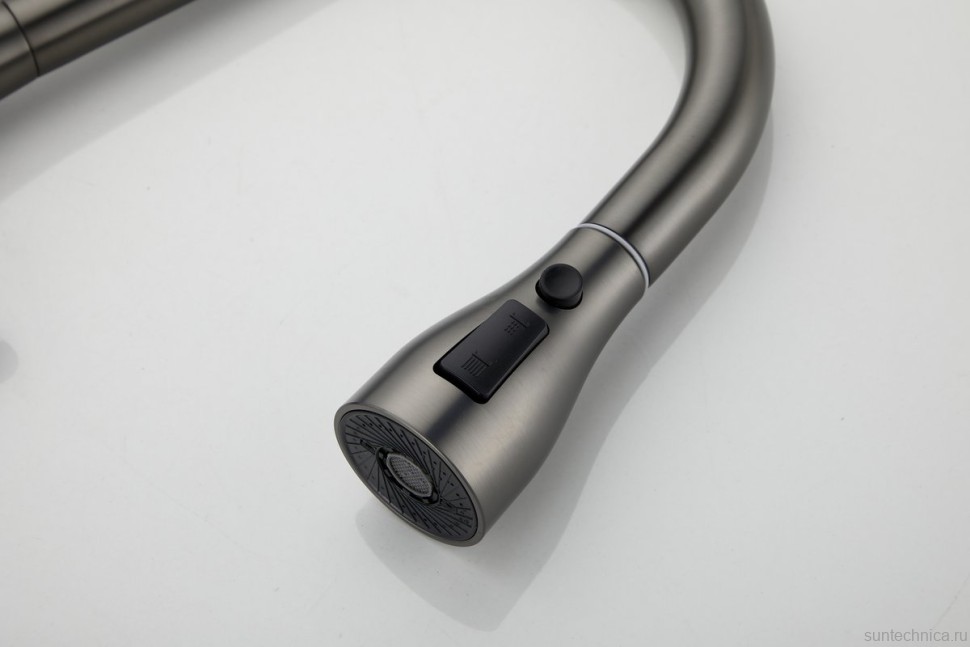 Смеситель для кухни BELZ B816 B74816-3 оружейная сталь