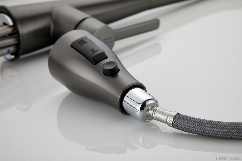 Смеситель для кухни BELZ B816 B74816-3 оружейная сталь