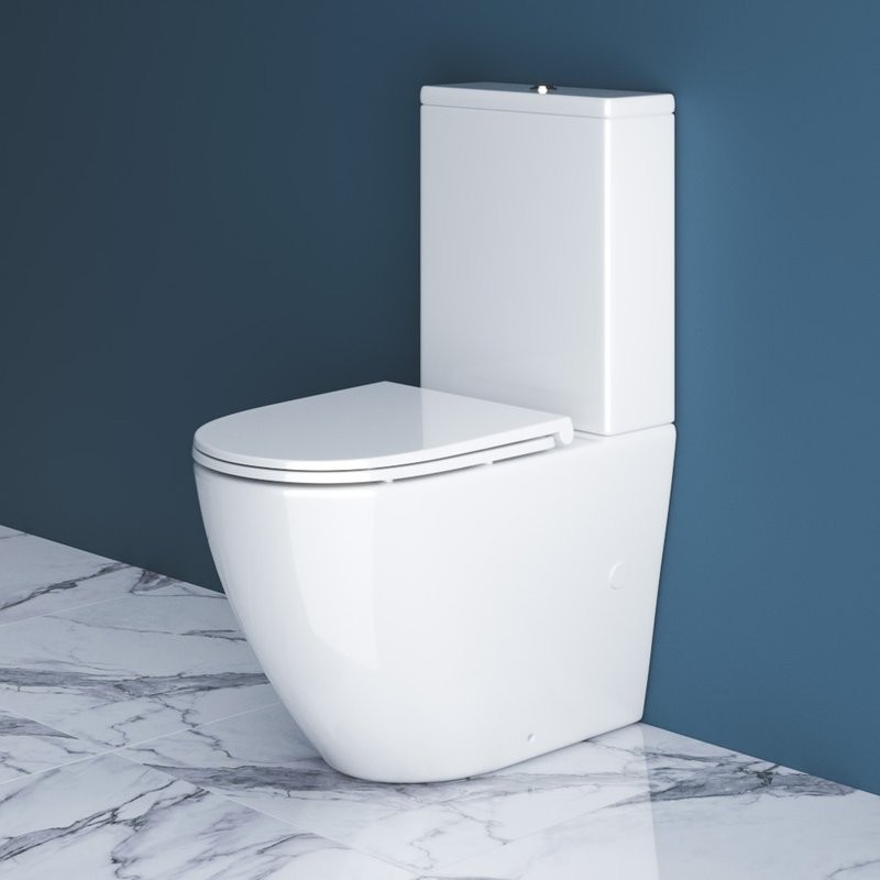 Унитаз-компакт напольный BelBagno Sfera-r BB2141CPR безободковый, крышка BB870SC с микролифтом, бачок BB2141T