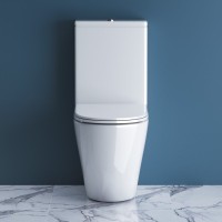Унитаз-компакт напольный BelBagno Sfera-r BB2141CPR безободковый, крышка BB870SC с микролифтом, бачок BB2141T