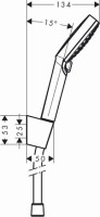 Душевой гарнитур Hansgrohe Crometta Vario 26691400 1,25 м