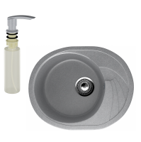 Мойка кухонная Ulgran U-403 342 графитовая + дозатор U-02 графит Мойка кухонная Ulgran U-403 342 графитовая + дозатор U-02 графит