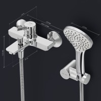 Смеситель для ванны с душем AM.PM X-Joy S F85B15000 Смеситель для ванны с душем AM.PM X-Joy S F85B15000