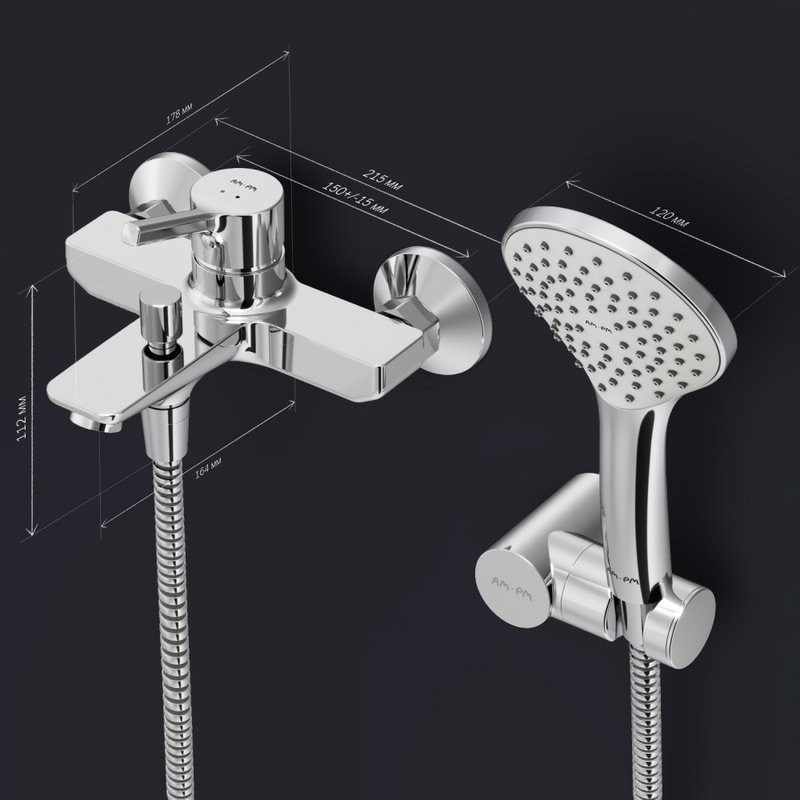 Смеситель для ванны с душем AM.PM X-Joy S F85B15000