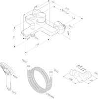 Смеситель для ванны с душем AM.PM X-Joy S F85B15000 Смеситель для ванны с душем AM.PM X-Joy S F85B15000