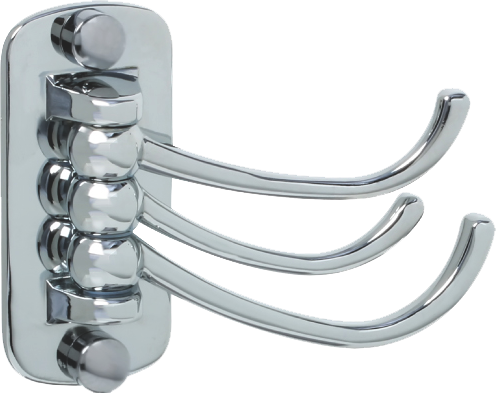 Крючок Fixsen Equipment хром, поворотный, тройной