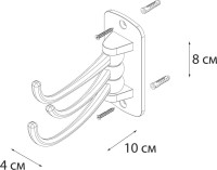 Крючок Fixsen Equipment хром, поворотный, тройной