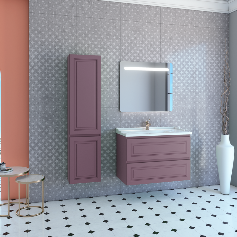 Тумба с раковиной Caprigo Wales Смальти 90 лиловая