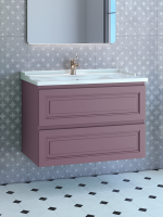 Тумба с раковиной Caprigo Wales Смальти 90 лиловая