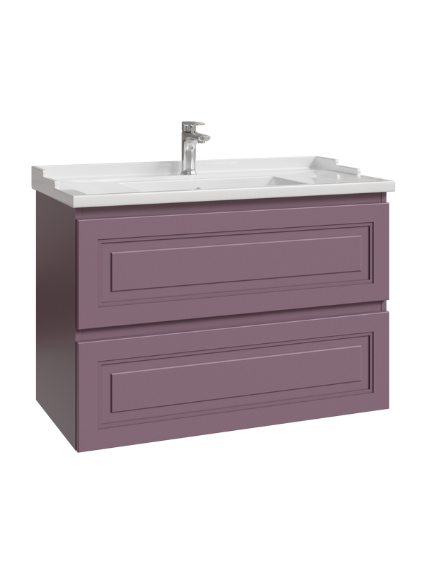 Тумба с раковиной Caprigo Wales Смальти 90 лиловая