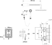 Душевой комплект Bronze de Luxe 10138DF С ВНУТРЕННЕЙ ЧАСТЬЮ