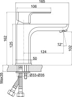 Смеситель для раковины Cersanit Geo 63039 хром