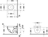 Унитаз подвесной Duravit Starck 3 2200090000 с микролифтом