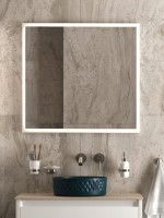 Зеркало Allen Brau Activity 80 с подсветкой, матовое белое