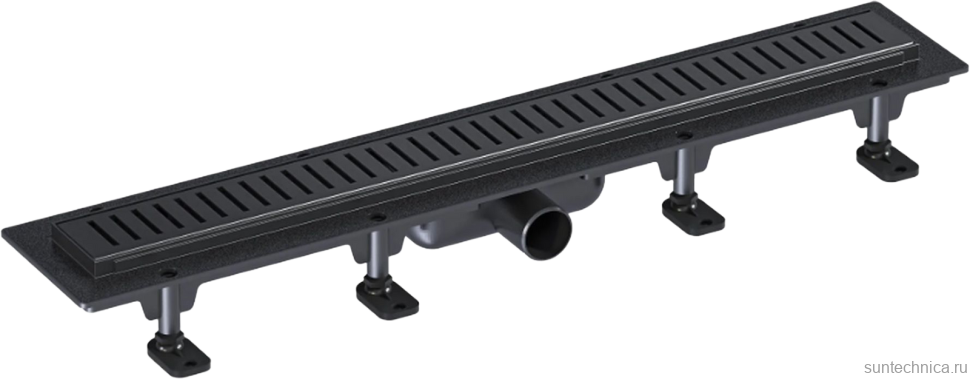 Душевой трап Good Door ТЛ00036 84,5x5,3 см, черный