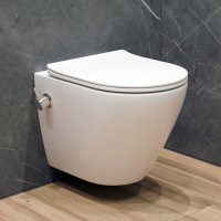 Унитаз подвесной EvaGold K505B безободковый, с микролифтом