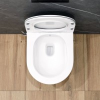 Унитаз подвесной EvaGold K505B безободковый, с микролифтом