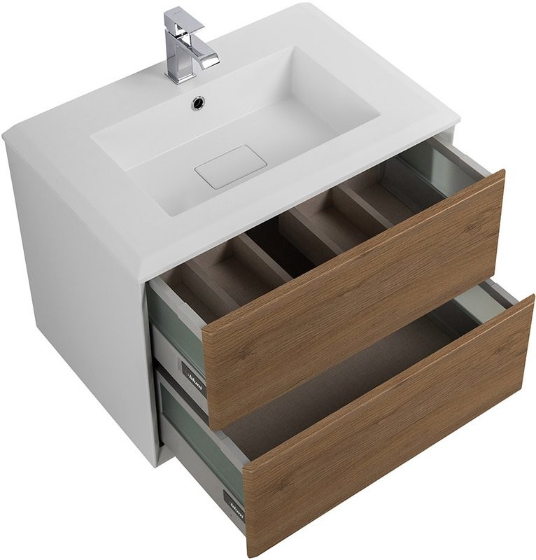 Тумба с раковиной Cezares Bellagio 70 rovere tabacco