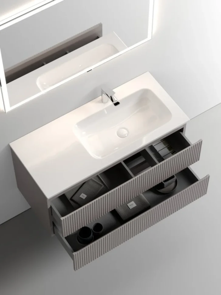 Мебель для ванной комнаты Sancos Snob T 100 см, R, doha soft