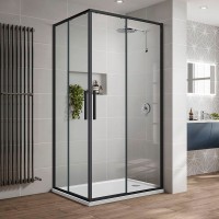 Душевой уголок Vincea Slim-U VSS-2SU900CLB 90x90 см, профиль матовый черный, стекло прозрачное