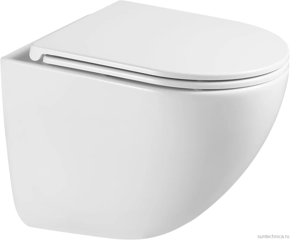 Унитаз подвесной Grossman Торнадо GR-4455SQC безободковый, с микролифтом