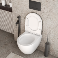 Унитаз подвесной Grossman Торнадо GR-4455SQC безободковый, с микролифтом