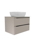 Тумба с раковиной Runo Мальта 70 подвесная, розовая, бежевая