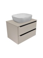 Тумба с раковиной Runo Мальта 70 подвесная, розовая, бежевая